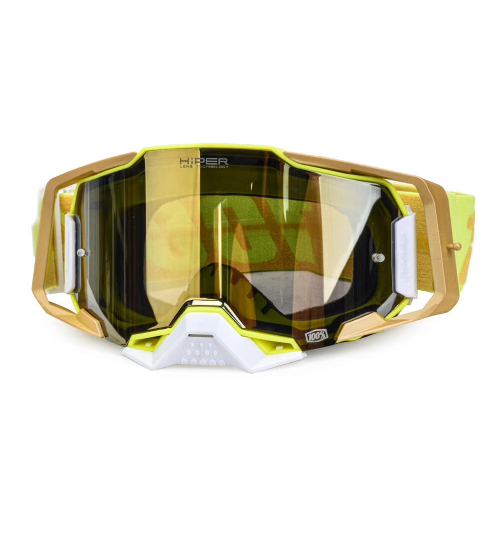 Очки мотокросс 100% №15 yellow/white